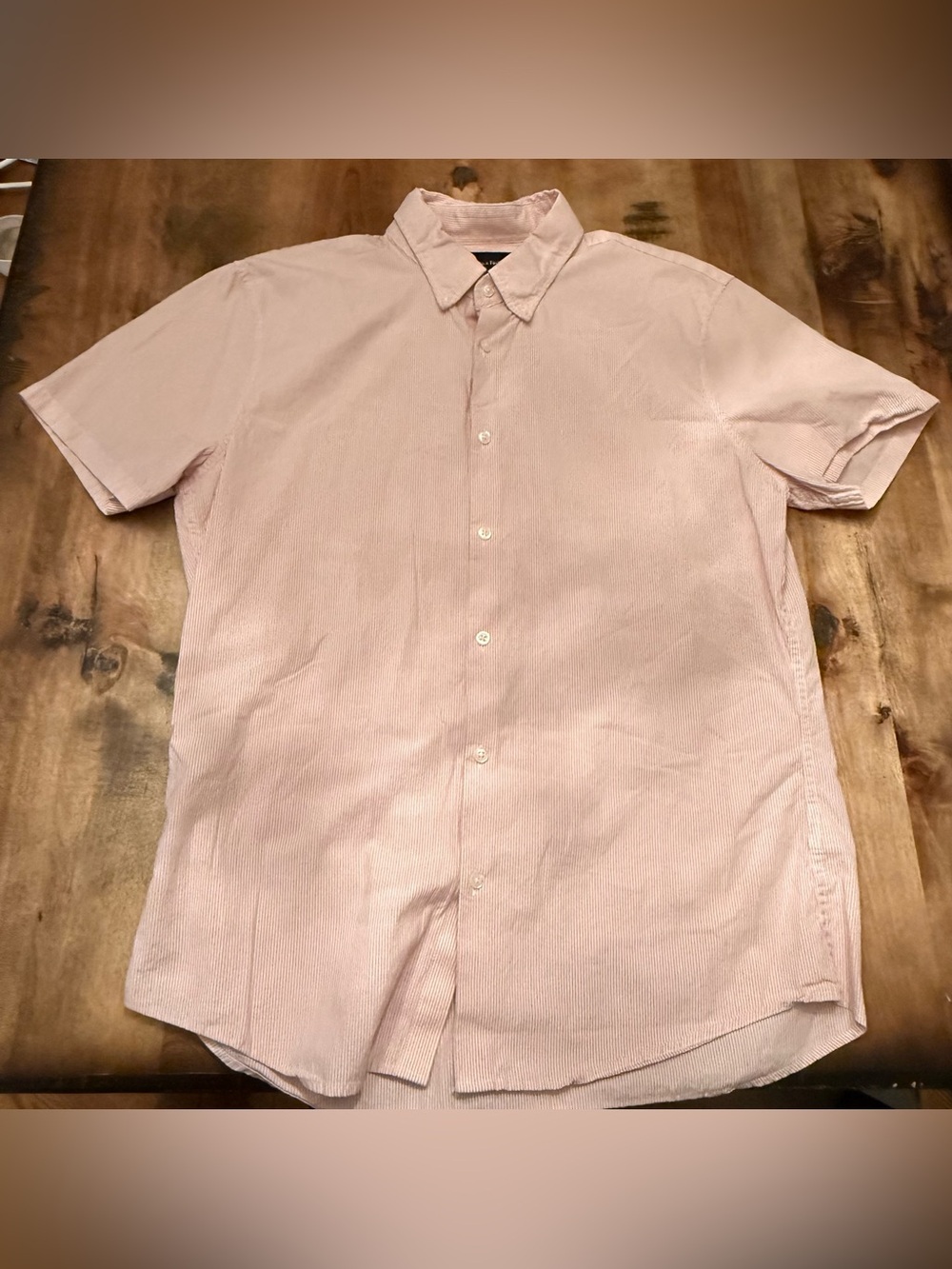 Abercrombie & Fitch Men’s XL Pink Stripe Stretch Super Slim Button-Up Shirt